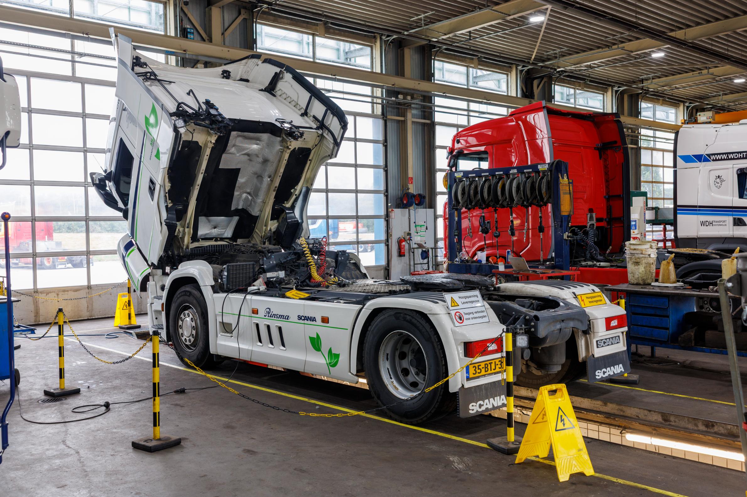 rinsma scania elektrische vrachtwagen werkplaats onderhoud
